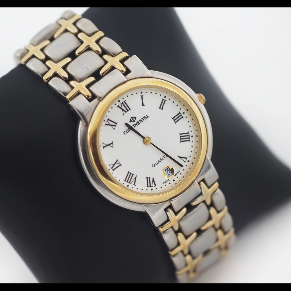 Continental Quartz Date Swiss StainlessSteel Watch